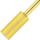 PANA Nail Carbide Cylinder Bit - Two Way Rotate use for Both Left and Right Handed - Fast remove Acrylic or Hard Gel - 3/32" Shank - Manicure, Nail Art, Drill Machine (Extra Fine, Gold) PANA