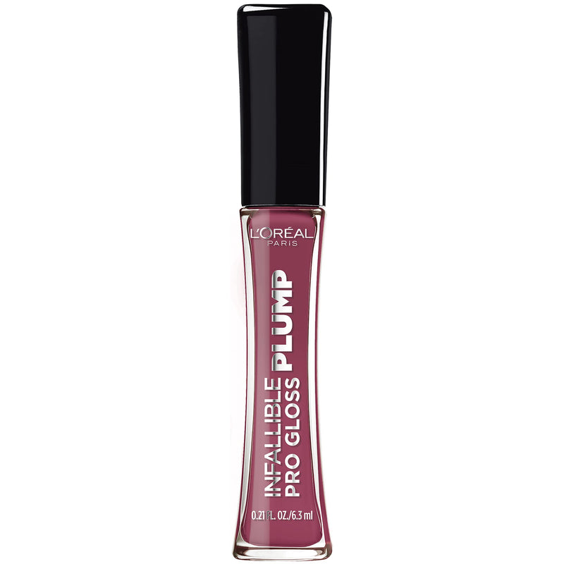 L'Oreal Paris Infallible Pro Gloss Plump Lip Gloss with Hyaluronic Acid, Long Lasting Plumping Shine, Lips Look Instantly Fuller and More Plump, True Berry, 0.21 fl. oz. L'Oreal Paris