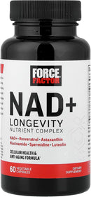 Force Factor NAD+ (NMN or Nicotinamide Riboside Alternative) with Resveratrol, Astaxanthin, Spermidine & Luteolin Complex, NAD to Support Cellular Health & Healthy Aging, 60 Capsules Infinity Warehouse