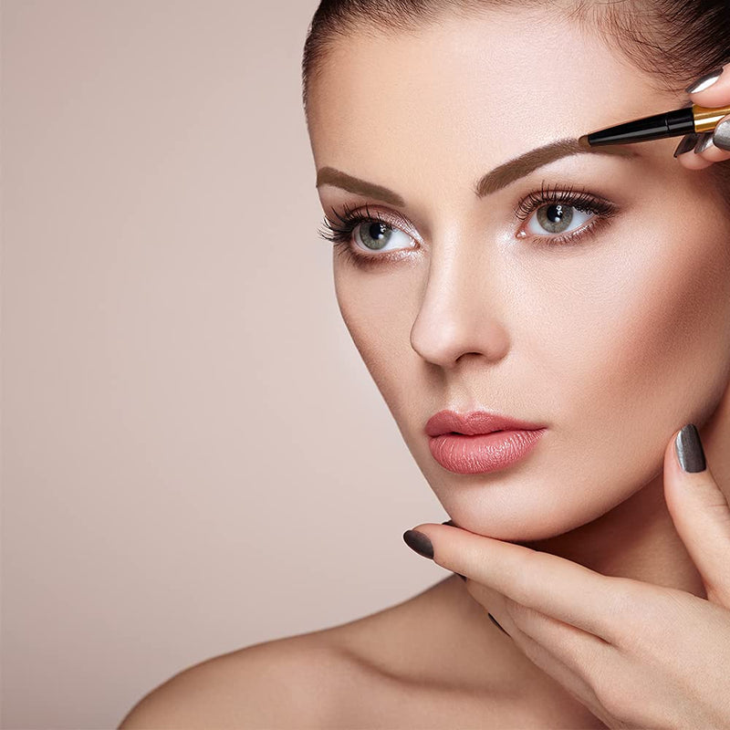 Eyebrow Definer Pencil | Fill in Draw Fine Lines and add volume to your Brows | Long Lasting and Waterproof | Precision Smart Double Ended Design | Mela Beauty Studio Professional Makeup (Dark Brown) Melanie Jovanovic Store