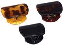Parcelona French Onde Tortoise Shell Black and Savana Small 2” Celluloid Set of 3 Round Side Slide In Secure Grip Hair Claw for Women and Girls Parcelona