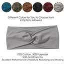 6 Pack Wide Boho Headbands for Women - Soft Yoga Elastic Hair Bands for Girls Workout Running Sport Headwrap Non-slip Breathable (Warm Colors) Artilady