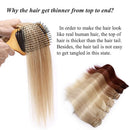 Clip in Remy Hair Extensions Human Hair for Women 20 inch Seamless Clip on Real Hair Highlighted Blonde Skin Weft Clip ins Thin 8pcs Standard Weft Long Straight Hairpieces for Full Head