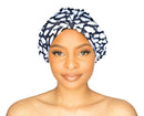 GRACE & COMPANY Luxury Shower Cap For Women - 100% Waterproof, Reusable, Washable & Breathable Shower Caps-Casablanca GRACE & COMPANY