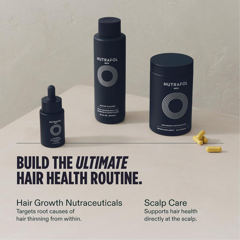 Nutrafol Men's Hair Growth Supplements, Clinically Tested for Visibly Thicker Hair and Scalp Coverage, Dermatologist Recommended - 3 Month Supply, Pack of 3 Infinity Warehouse