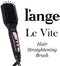 LâAnge Hair Le Vite Hair Straightening Brush | Double Negative Ion Technology for Smooth, Frizz-Free Hair | Easy, Quick Sleekness and Shine | Dual-Voltage Hair Straightener for All Hair Types (Black) l'ange