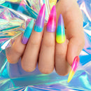 Beetles Gel Nail Polish Set, Forever Young Collection Turquoise Purple Blue Neon Yellow Gel Polish Hot Pink Gel Nail Lacquer Kit Nail Art Manicure, 7.3ml Each Bottle beetles Gel Polish