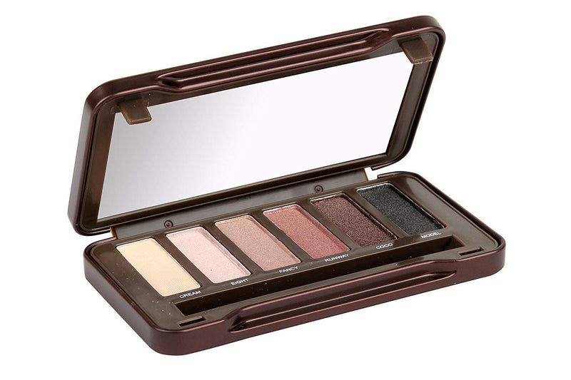 BYS On-The-Go Eyeshadow Palette,Six Shades with Mirror and Applicator, Nude BYS