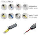 Microblading Needles,Disposable Eyebrow Tattoo Needle,Permanent Makeup Microblading Needles,Manual Blades(S7+S14+U18) 30pcs Yiliu