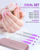 Glass Nail File and Nail Shiner, 4PC Crystal Nail File and Nano Glass Nail Buffer, Premium Set with Case, Professional Manicure Tool Fingernail Czech File for Natural Nail, Gift for Women and Girls HealPure