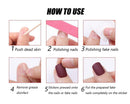 MISUD 24Pcs French Nails Coffin Fake Nails Glossy Gradient Green False Nails with Simple Edge Design Full Cover Acrylic Nails for Women and Girls MISUD Store