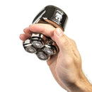 Skull Shaver Pitbull Platinum PRO Electric Razor - Wet/Dry 4 Head 4d Cordless USB Rechargeable Rotary Shaver Skull Shaver