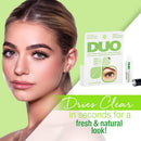 DUO Brush-On Strip Lash Adhesive with Vitamins A, C & E, Clear, Non-Irritating, Fast Drying Lash Glue, Easy to Use, Safe for Sensitive Eyes and Skin, 0.18 oz, 2-Packs DUO
