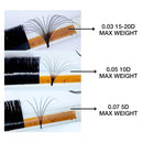 LASHVIEW Faux Mink Eyelash Extensions Soft Semi-Permanent Individual Silk Lashes Thickness 0.05mm C Curl Length 8mm Volume Fan for Professional Salon Use LASHVIEW