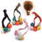 Womens Girls 4 Pack Colorful Small Pom Pom Balls and Star Elastic Hair Ties Rings Ponytail Holder Hair Accessories Phoebe's Accessories