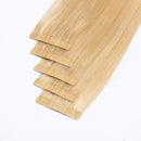 Tape in Hair Extensions Blonde 100% Remy Human Hair 12''-24'' Double Side Tape Seamless Skin Weft Rooted Tape on Natural Hair Extensions 20pcs Long Straight Silky(14 inch 60g,