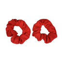 Set of 2 Solid Scrunchies (Red) Motique Accessories