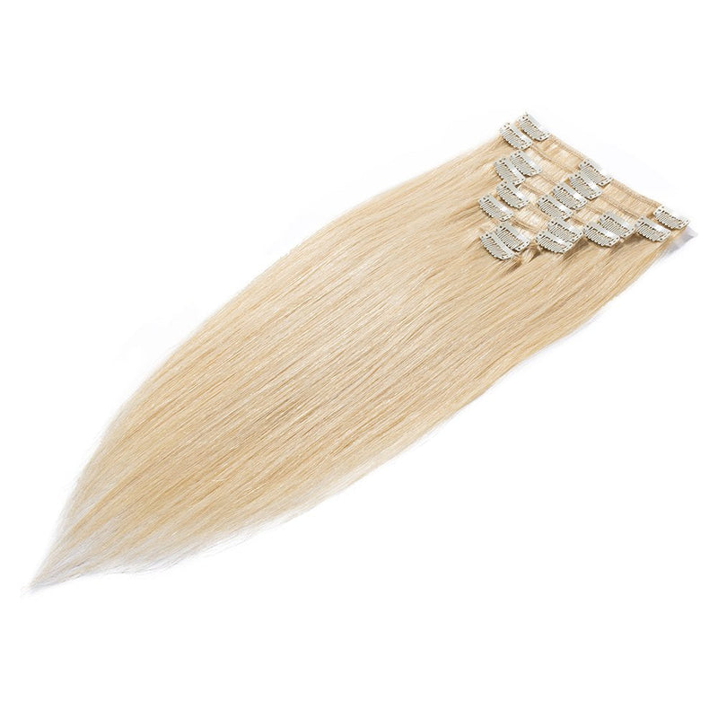 Clip in 100% Remy Human Hair Extensions 8''-24'' Full Head 8pcs 18clips Short Soft Silky Straight for Women Beauty 65g 8" / 8 inch