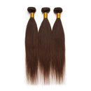 Silky Straight Human Hair Bundle Sew in Brazilian Hair Weft 14 inches Dark Brown 1 Bundle 100g Soft Long Remy Hair Weave Extension for Afro American Black Women
