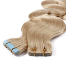 20 Inch 20pcs 100g Tape in Hair Extensions Wavy Human Hair