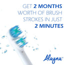 Replacement Brush Heads Compatible with OralB Braun- Best Double Clean, Pack of 4 Electric Toothbrush Replacement Heads- for Oral B Pro, 1000, 8000, 9000, Sonic, Adults, Kids, Vitality, Dual Plus! Alayna (TM)