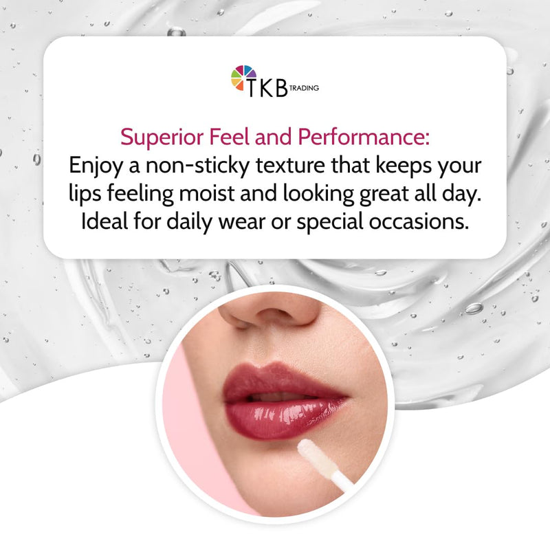 TKB Color Changing Versagel Lip Gloss Base| Clear to Pink| Vegan, Cruelty-Free, Long-Lasting| DIY Customizable with Pigments, Glitters| Made in USA (15 Ounce (Pack of 1)) Infinity Warehouse