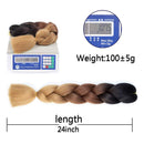 SHUOHAN 6 Packs Ombre Jumbo Braiding Hair Extensions 24 Inch High Temperature Synthetic Fiber Hair Extensions for Braiding (Deep Purple) SHUOHAN