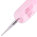 Ivy L 2- Way French Gel Acrylic Nail Art Kolinsky Brush with Dotting Tool for Professional Manicure Cuticle Clean up Nail Art Design (Size