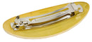 Parcelona French Oval Grey Beige Celluloid Acetate Automatic Hair Clip Barrette Parcelona