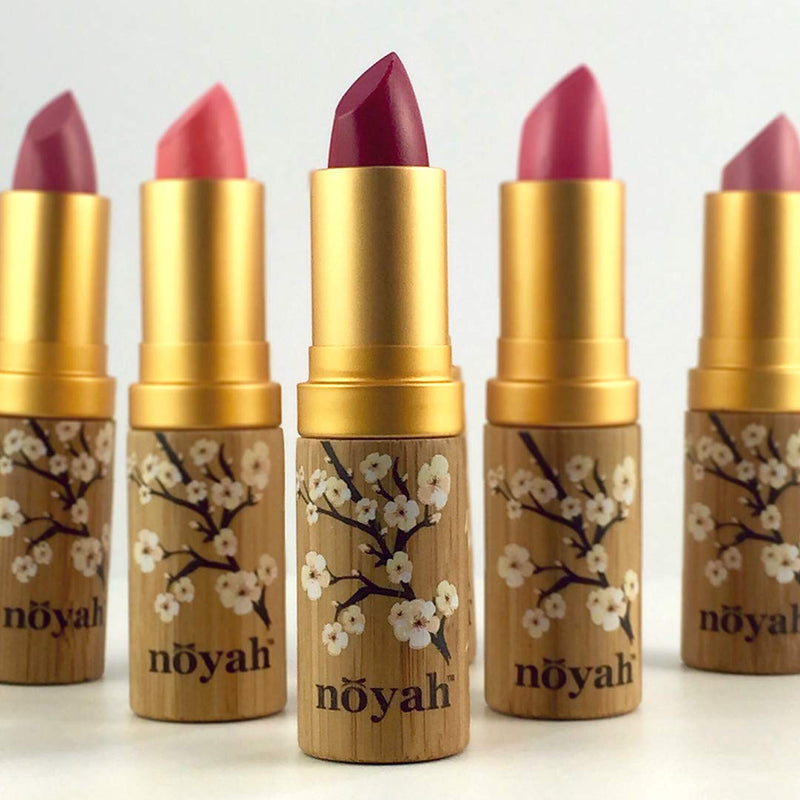 Noyah Lipstick, Currant News, 0.16 oz. + Natural Cosmetics E-Book Noyah