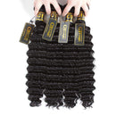 QTHAIR 12A Grade Brazilian Deep Wave Human Hair(22" 24" 26" 28",400g,Natural Black) 100% Unprocessed Brazilian Virgin Hair Deep Curly Hair for Black Women QTHAIR Store