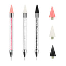 Wax Pencil for Rhinestones Acrylic Handle Dual End Rhinestone Picker Dotting Pen with Extra 3 Wax Pen Tips Crystal Gemstone Applicator Tool for Nail Art 3 pieces Kaychan