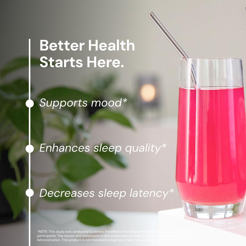 Blueprint Bryan Johnson Longevity Mix - Muscle Builder & Recovery Supplement - Promotes Focus and Balanced Mood - Magnesium, Creatine, L-Theanine, Glutathione & Vitamin C- 30 Servings, Blood Orange Infinity Warehouse