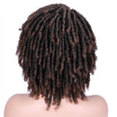 Lady Hanne Dreadlock Wig Black Brown Short Curly Braided Twist Dreadlock Wigs Heat Resistant Synthetic Daily Party Replacement Wig for Women Lady Hanne