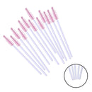100 PCS Mascara Brushes Disposable Eyelash Brushes Eye Lash Eyebrow Applicator Cosmetic Makeup Brush Tool (White-Pink) Elisel
