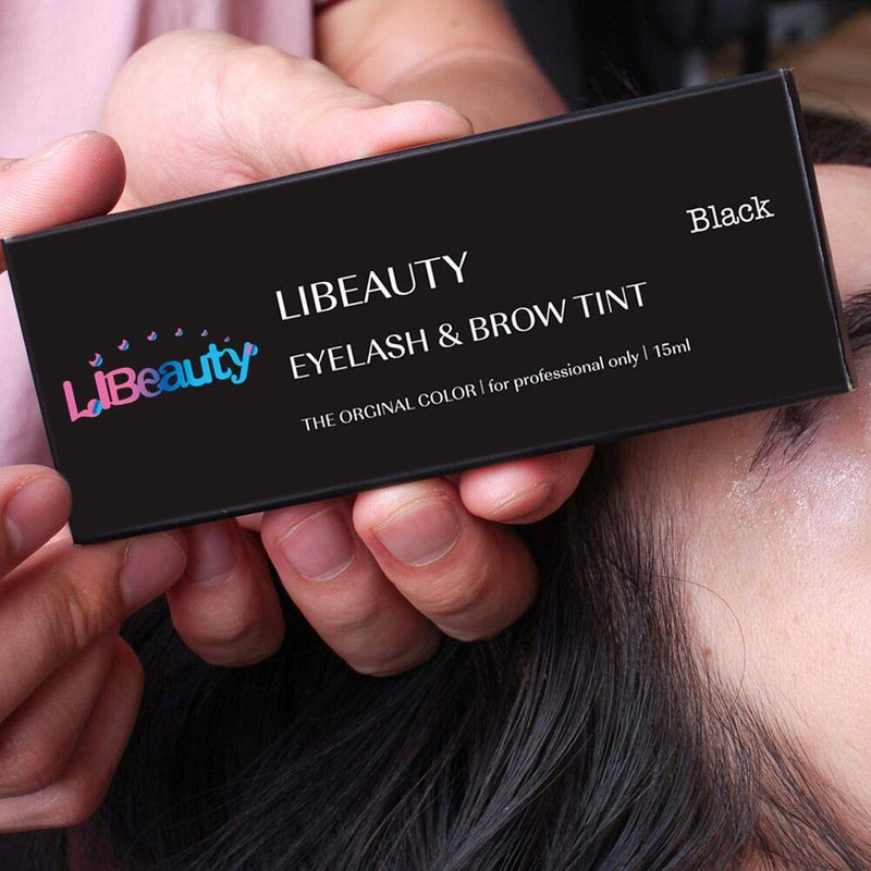 Black Lash Tint Kit, Keratin Black Eyelash Dye and Eyebrow Tint, 6 Week Voluminous Brow Tint, Tinting Look For Lash Perm/Lift/Lamination Treatment (Black Eyelash Tint Kit Only) Libeauty