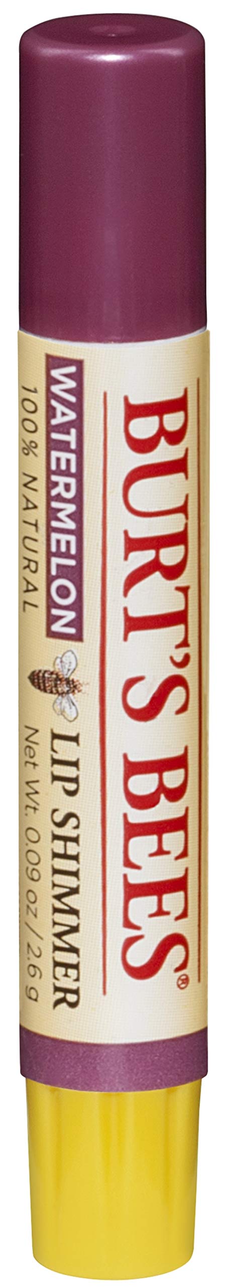Burt's Bees Lip Balm Stocking Stuffer, Moisturizing Lip Shimmer Holiday Gift for Women, with Vitamin E & Coconut Oil, 100% Natural, Watermelon, 0.09 Ounce Burt's Bees