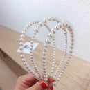 Aoxmas 3pcs White Faux Pearl Hairbands Bridal Hair Hoop Wedding Hair Accessories Pearl Headbands for Women Girls Aoxmas