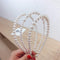 Aoxmas 3pcs White Faux Pearl Hairbands Bridal Hair Hoop Wedding Hair Accessories Pearl Headbands for Women Girls Aoxmas