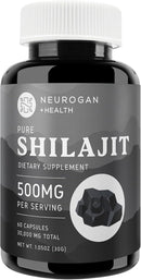 Neurogan Pure Shilajit for Men & Women Capsules - 500mg Per Serving, 60 Ct - Himalayan Shilajit for Women Men Supplement with Fulvic Acid & Trace Minerals - Energy, Brain & Immune Support Infinity Warehouse