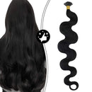 Moresoo 24 Inch Pre Bonded Hair Extensions Body Wave I Tip Human Hair Extensions Natural Human Hair Color