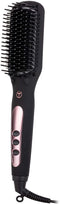 LâAnge Hair Le Vite Hair Straightening Brush | Double Negative Ion Technology for Smooth, Frizz-Free Hair | Easy, Quick Sleekness and Shine | Dual-Voltage Hair Straightener for All Hair Types (Black) l'ange