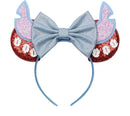 CLGIFT Rose gold Minnie Ears,Pick your color, Iridescent Minnie Ears, Silver gold blue minnie ears, Rainbow Sparkle Mouse Ears,Classic Red Sequin Minnie Ears (Lilo & Stitch) CLGIFT Store