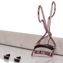 Rosé by Basicare Rose Gold Eyelash Curler-Memory-Less Silicone lash Pads-with 2 Refill Pads-No Pinching Action-Get Gorgeous Eye Lashes Now Basicare