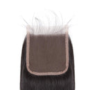ALLRUN Straight Hair Bundles with Closure Free Part Lace Closure Human Hair Extensions Unprocessed Straight Hair with Closure Brazilian Human Hair Natural Black (14 16 18+12closure, Free Part) ALLRUN Store