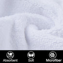 Sinland Microfiber Face Cloths For Bath Reusable Makeup Remover Cloth Ultra Soft and Absorbent Washcloths For Baby 12Inch x 12Inch (12pack, white) SINLAND