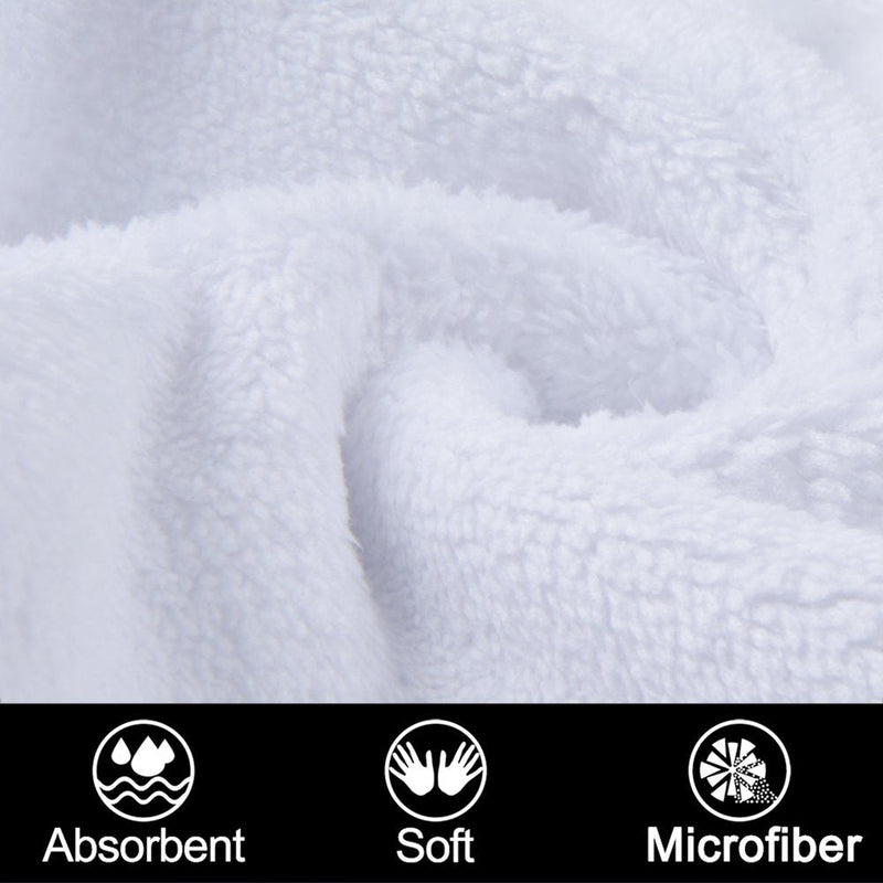 Sinland Microfiber Face Cloths For Bath Reusable Makeup Remover Cloth Ultra Soft and Absorbent Washcloths For Baby 12Inch x 12Inch (12pack, white) SINLAND