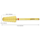 PANA Nail Carbide Volcano Bit - Two Way Rotate use for Both Left and Right Handed - Fast remove Acrylic or Hard Gel - 3/32" Shank - Manicure, Nail Art, Drill Machine (3x Coarse, Gold) PANA