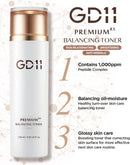 GD11 Premium RX Balancing Toner with Hyaluronic Acid for Sensitive, Dry, Aging Skin | Anti-aging | Premium Home Care | Deep Moisturizing Facial Toner | 4.40 fl.oz | K-Beauty Infinity Warehouse