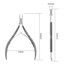 Cuticle Trimmer with Cuticle Pusher - Ejiubas Cuticle Remover Cuticle Nipper Professional Stainless Steel Cuticle Cutter Clipper Durable Pedicure Manicure Tools for Fingernails and Toenails Gray Ejiubas Store